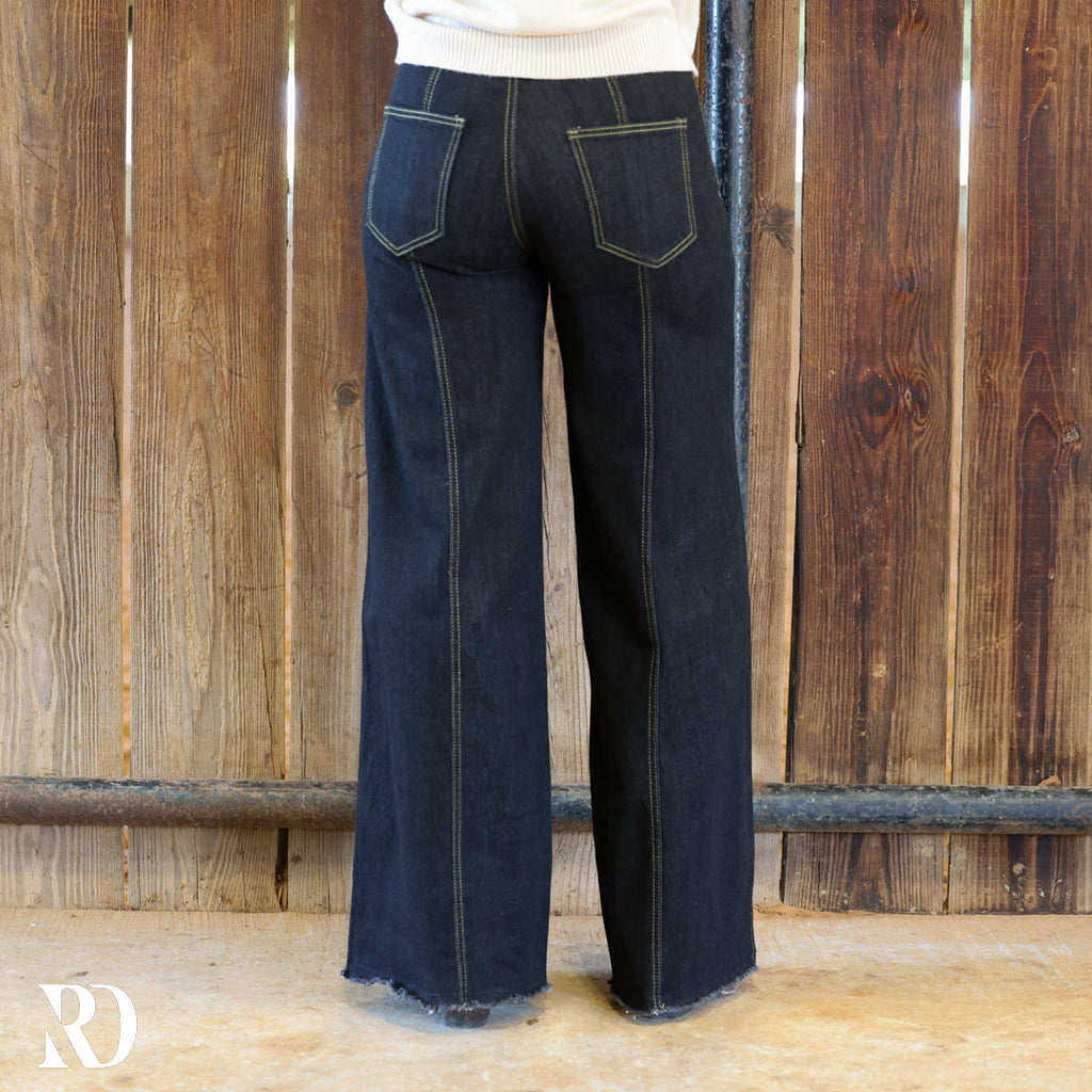 Alira Wide Leg Palazzo Denim | Jeans — view 3