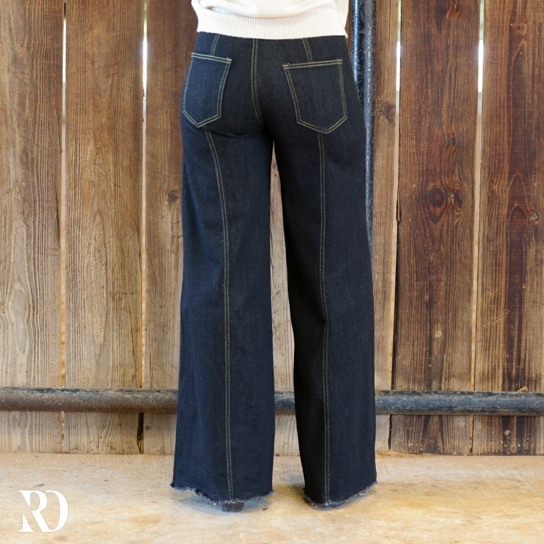 Alira Wide Leg Palazzo Denim | Jeans — view 3