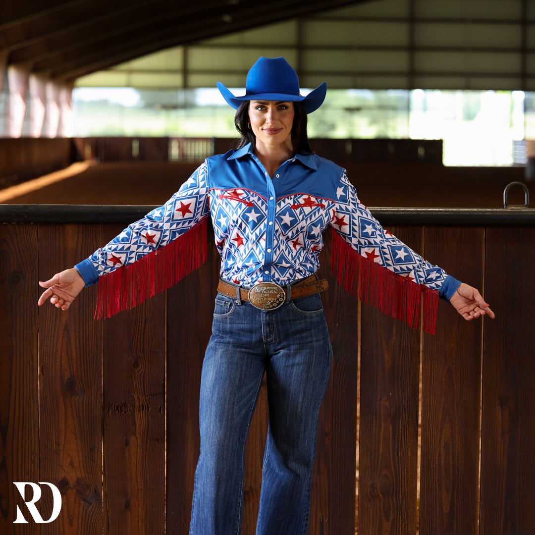 All American Fringe Rodeo Performance Rodeo Shirt — view 2