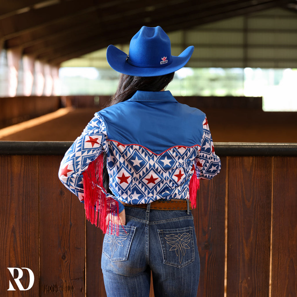 All American Fringe Rodeo Performance Rodeo Shirt — view 3