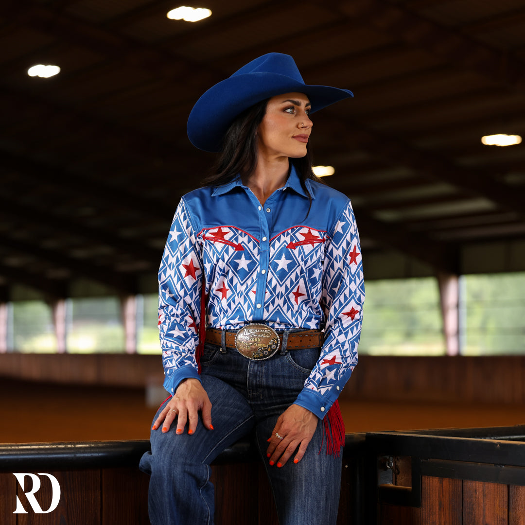 All American Fringe Rodeo Performance Rodeo Shirt — view 4