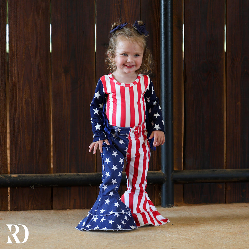 American Flag Ruffle Bells
