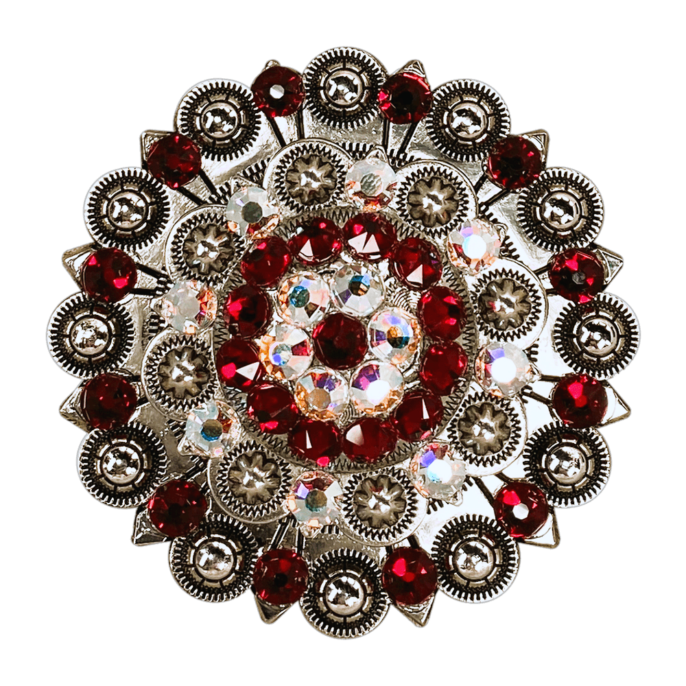 Red & AB Antique Silver Berry Jacket European Crystal