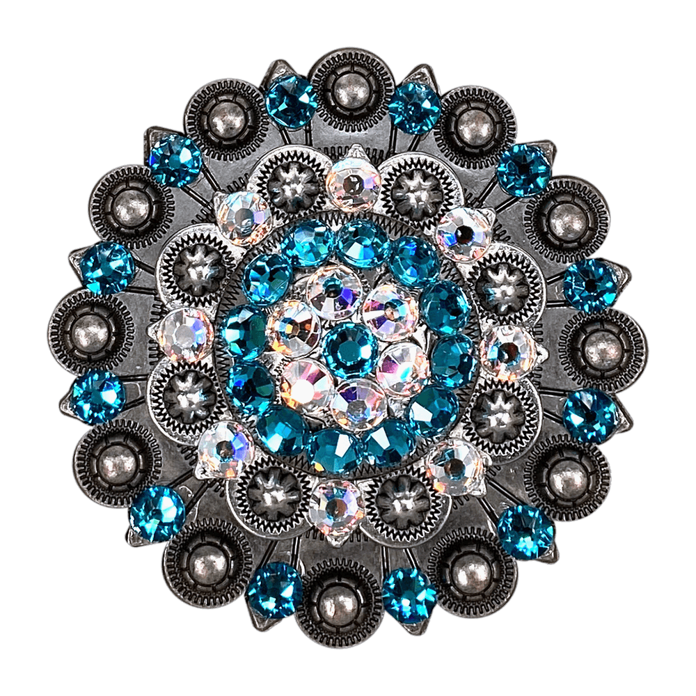 Teal & AB Antique Silver Berry Jacket European Crystal