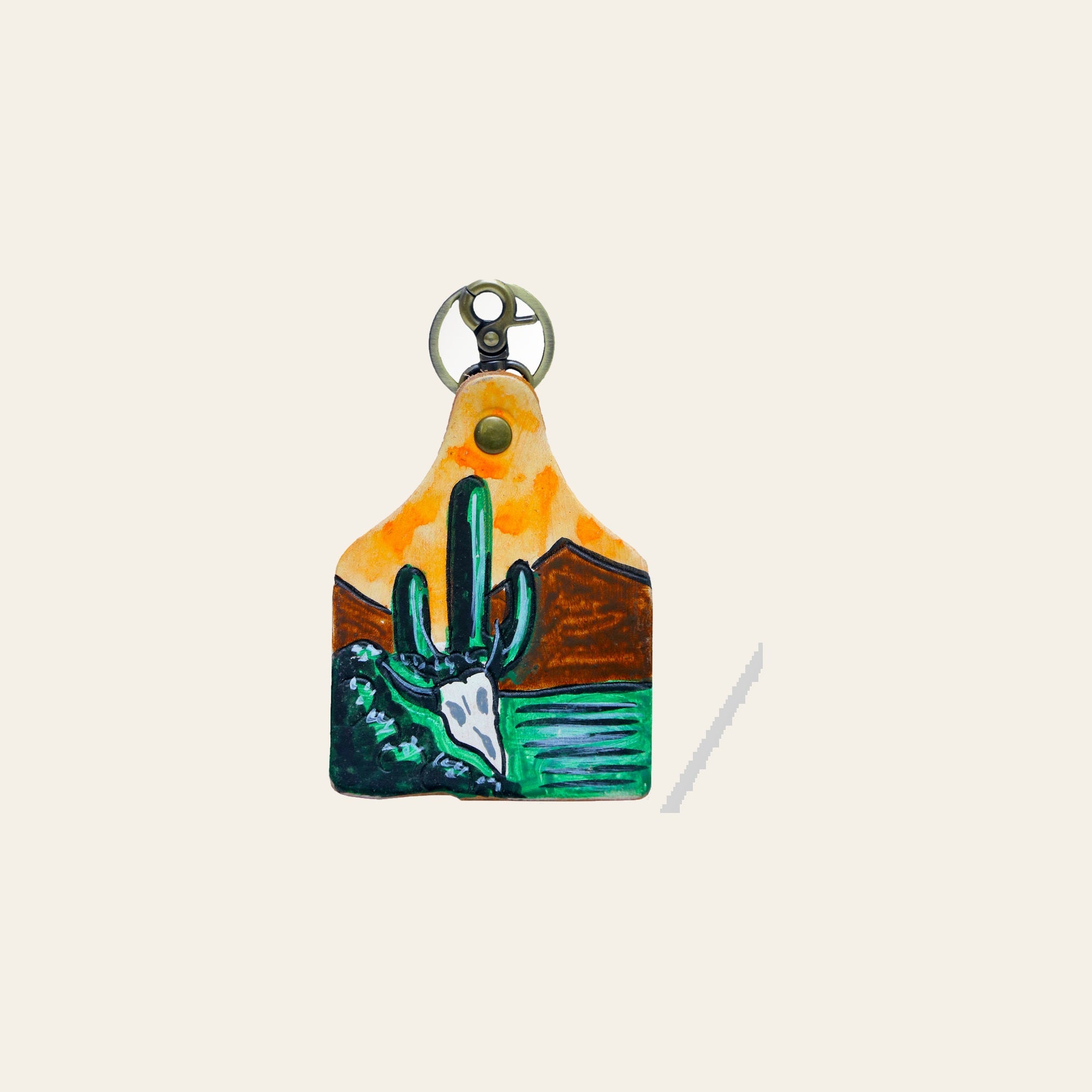 American Darling ADKRM107 Hand Painted Genuine Leather Keyring