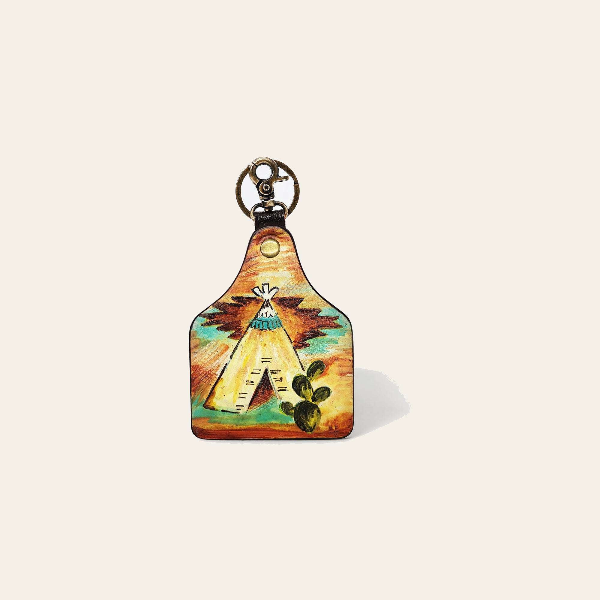 American Darling ADKRM138 Hand Painted Genuine Leather Keyring