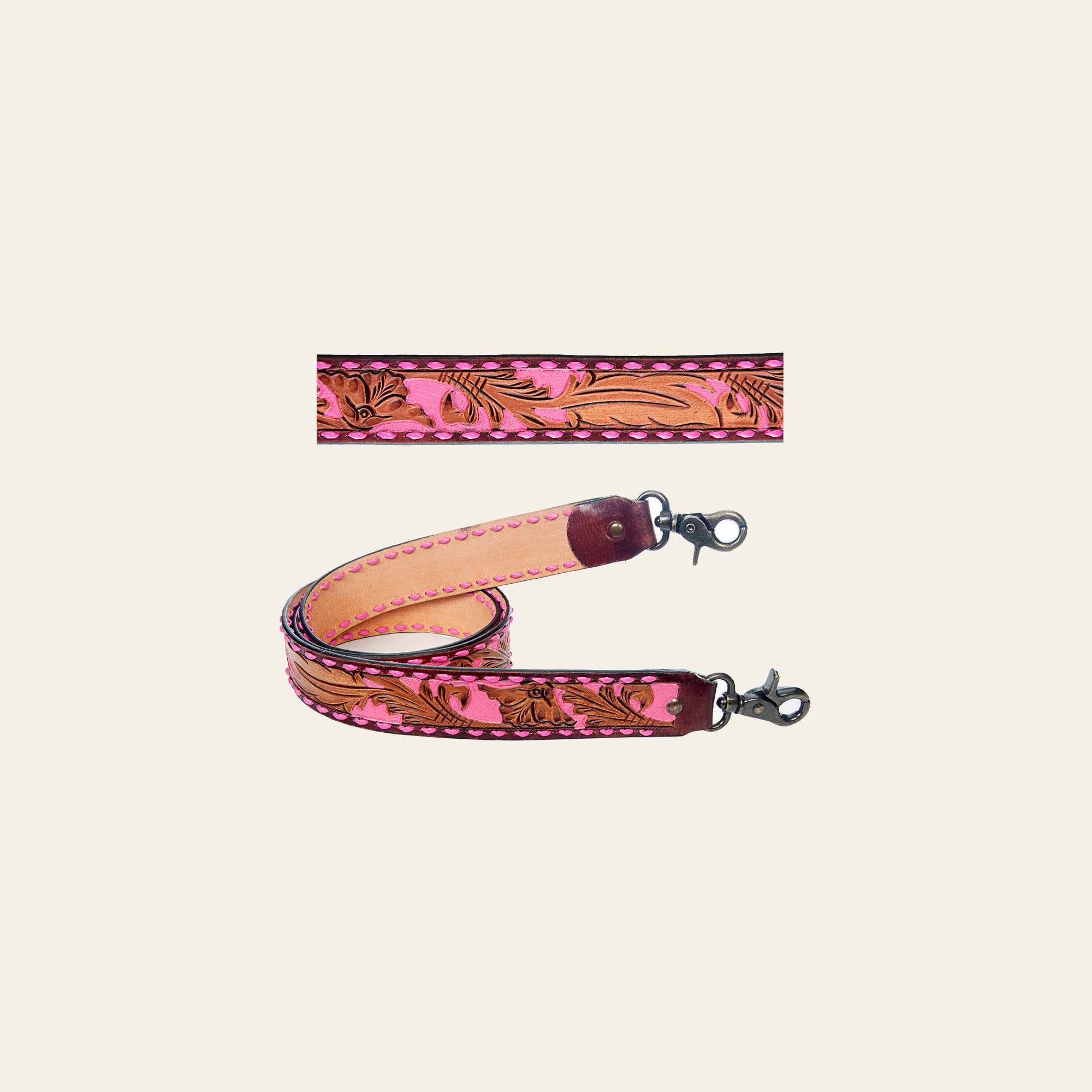American Darling ADSTF158 Hand Tooled Genuine Leather Crossbody Handle Strap For Bags