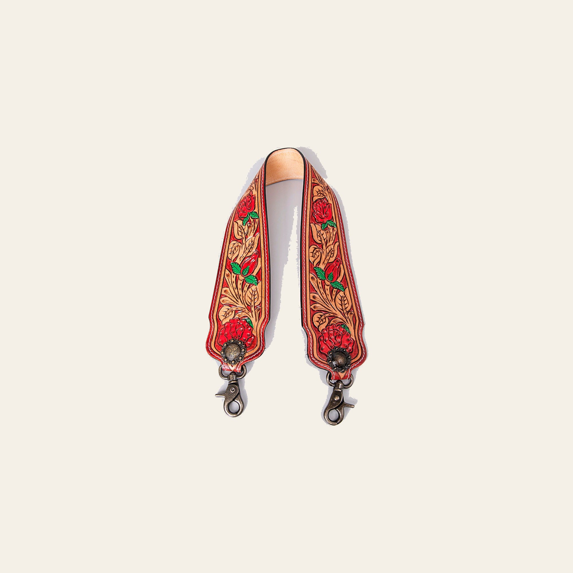 American Darling ADSTF170 Hand Tooled Genuine Leather Crossbody Handle Strap For Bags