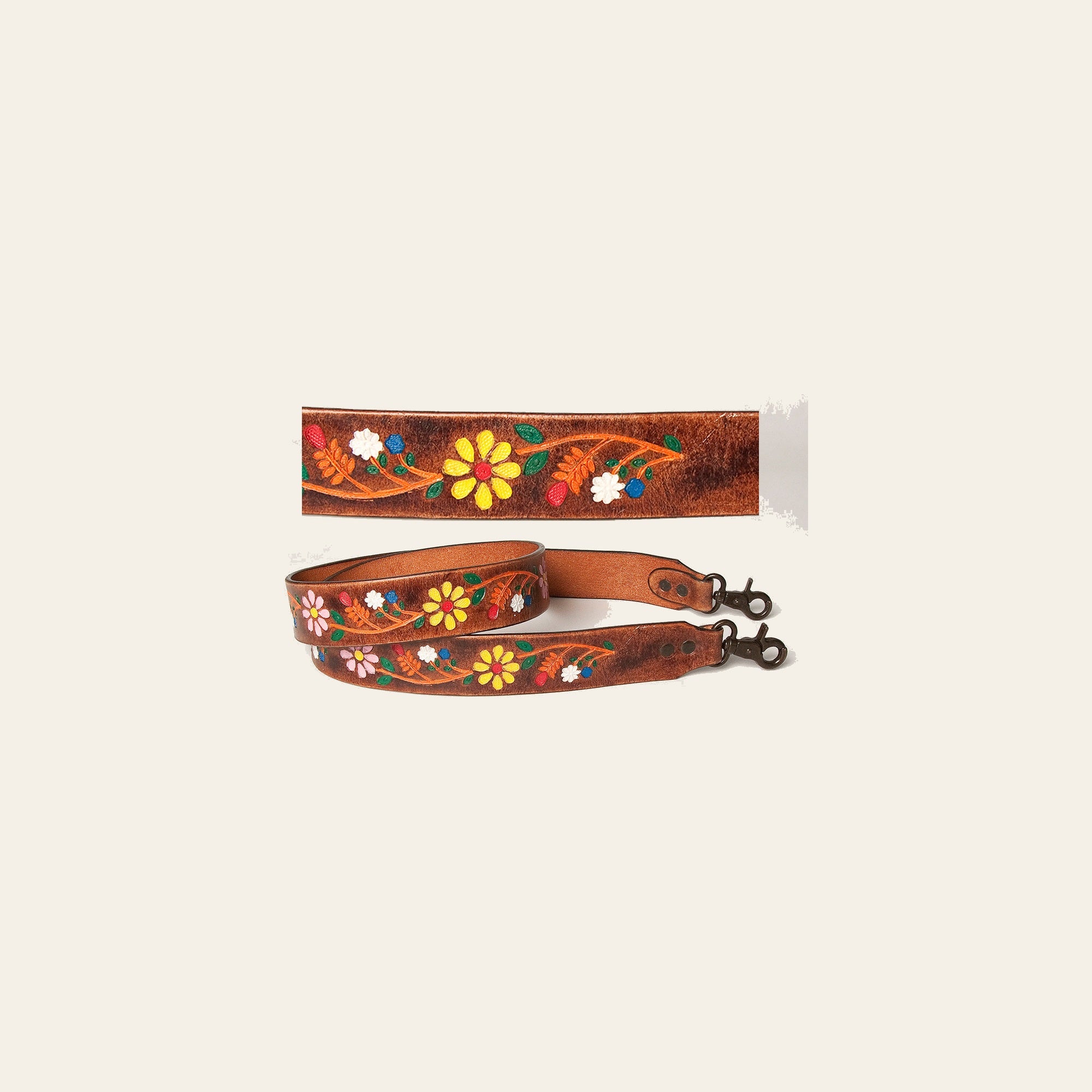 American Darling ADSTZ101 Hand Tooled Genuine Leather Crossbody Handle Strap For Bags