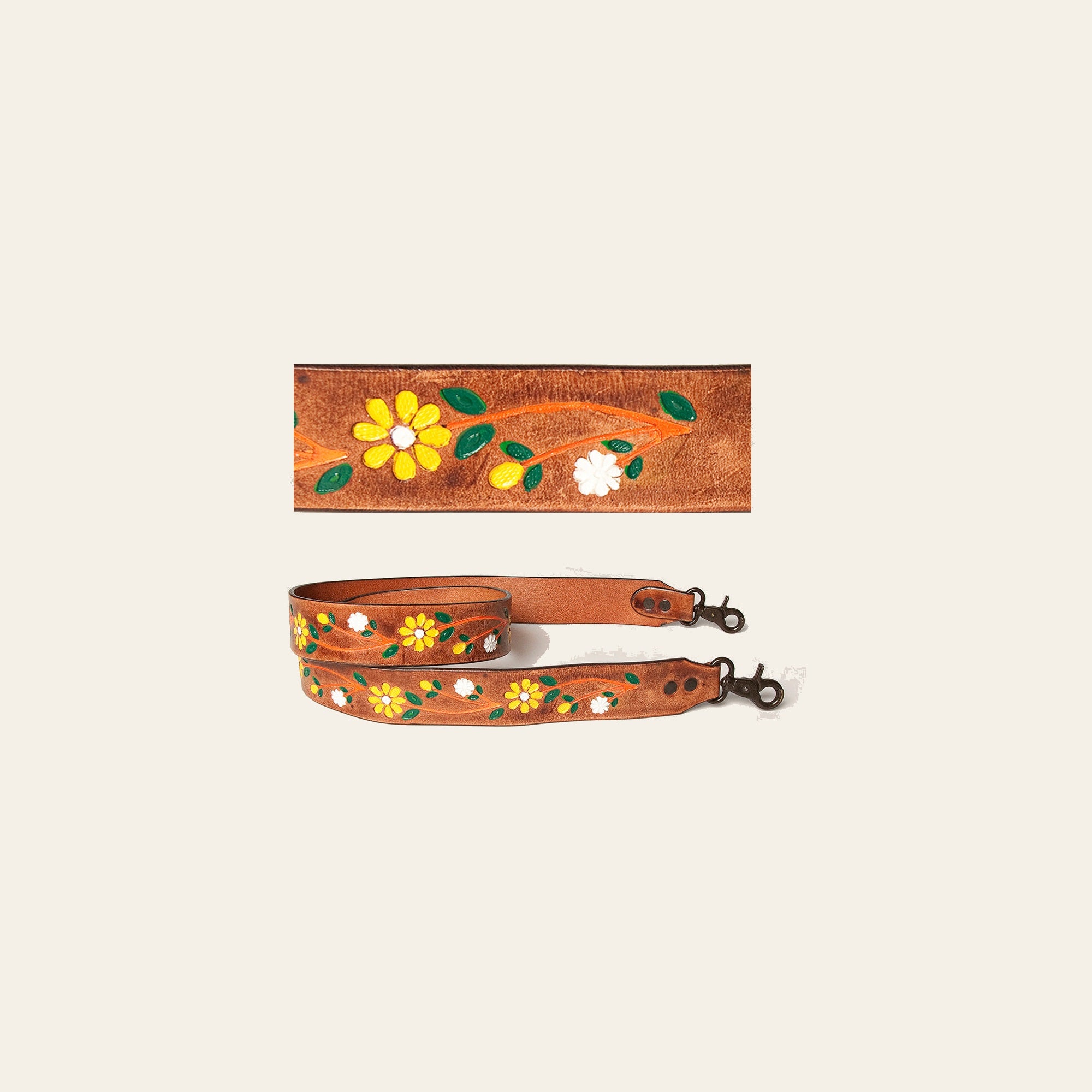 American Darling ADSTZ102 Hand Tooled Genuine Leather Crossbody Handle Strap For Bags