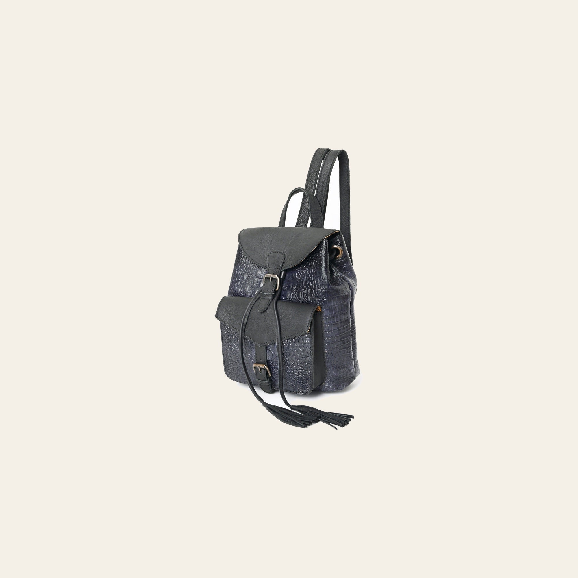 American Darling Backpack Crocodile Embossed Genuine Leather
