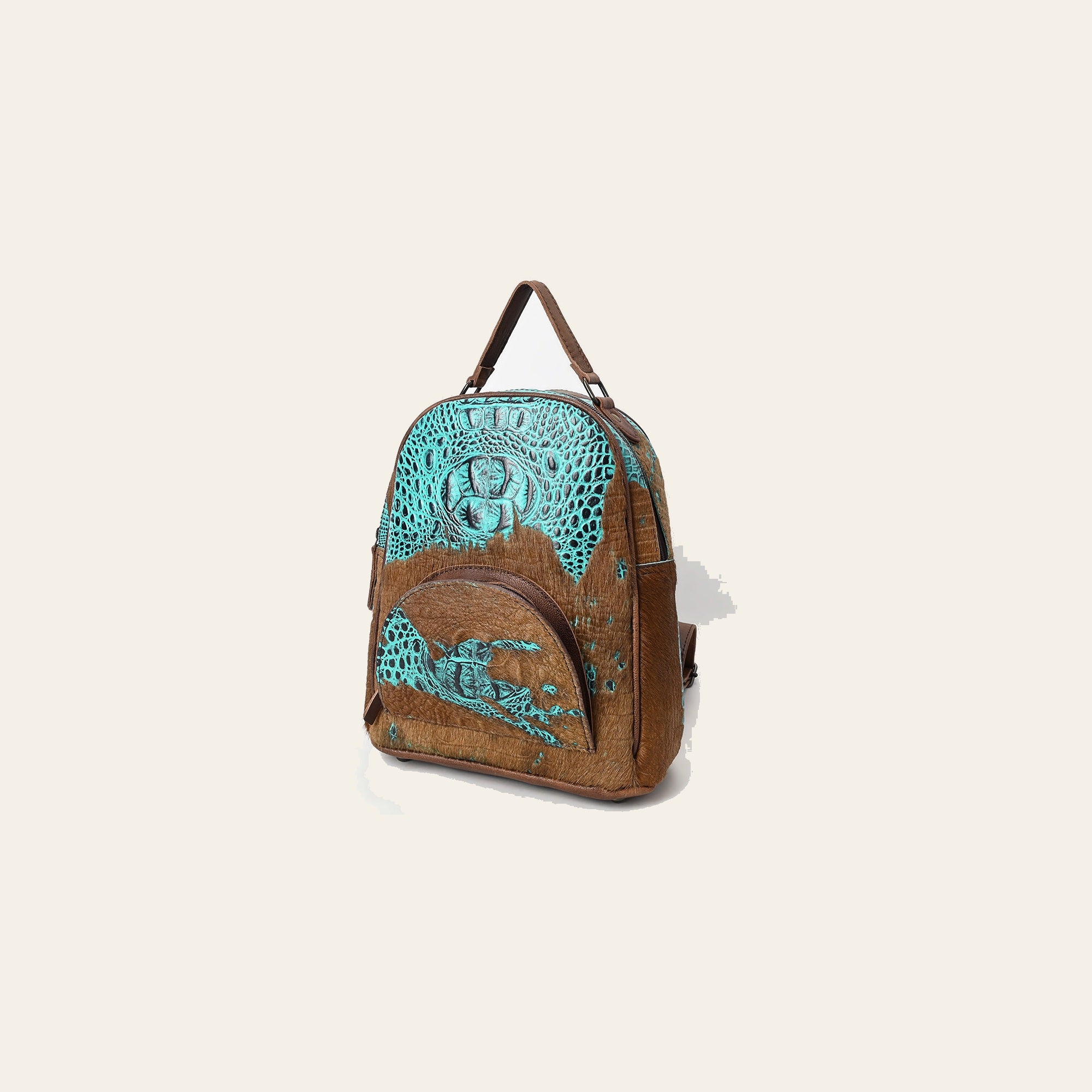 American Darling Backpack Crocodile Embossed Genuine Leather
