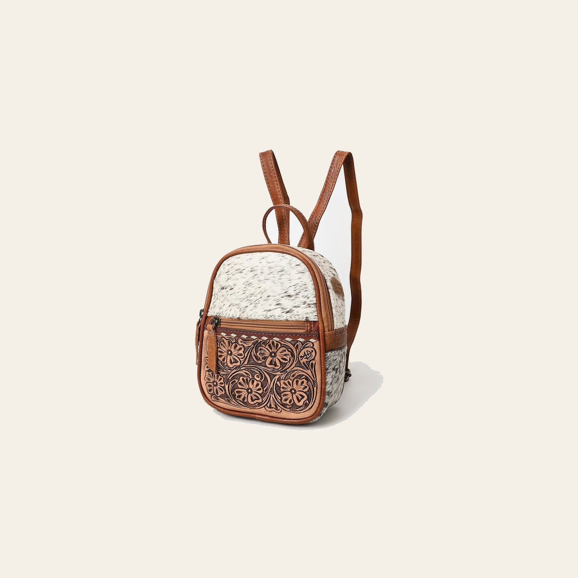 American Darling Backpack Hand Tooled Hair-On Genuine Leather