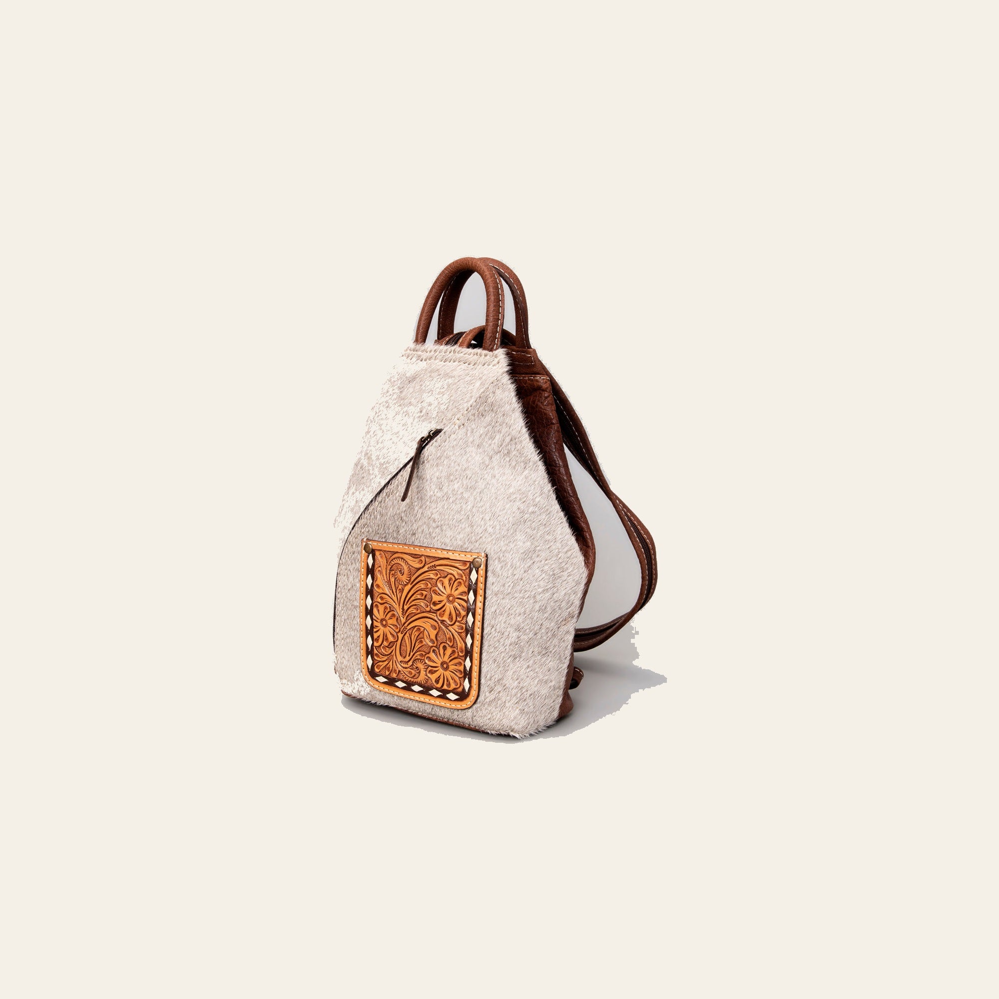 American Darling Backpack Hand Tooled Hair on Leather Western Women Bag | for Laptop School Purse Travel