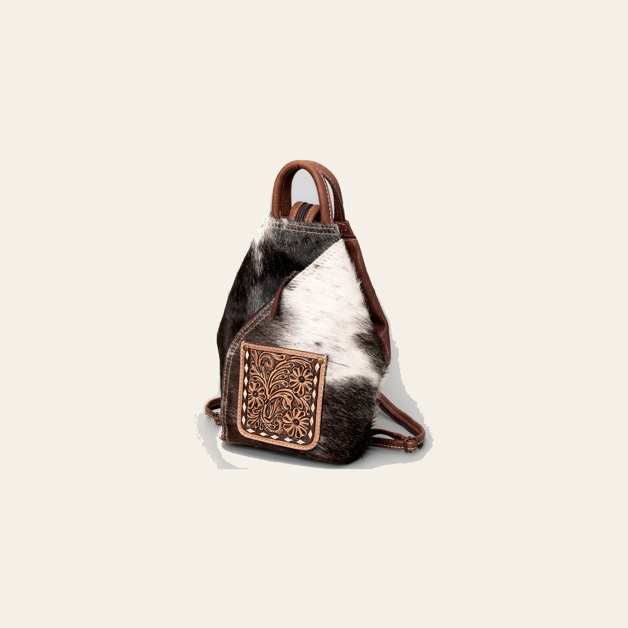 American Darling Backpack Hand Tooled Hair on Leather Western Women Bag | for Laptop School Purse Travel