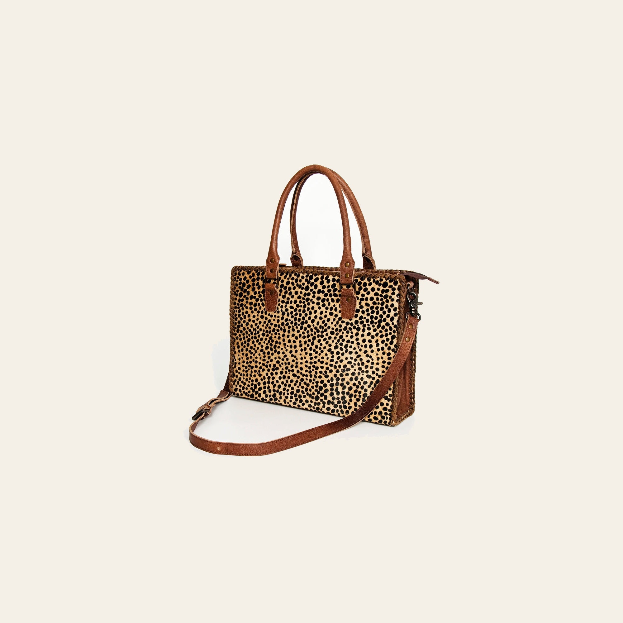American Darling Briefcase Hair-On Genuine Leather
