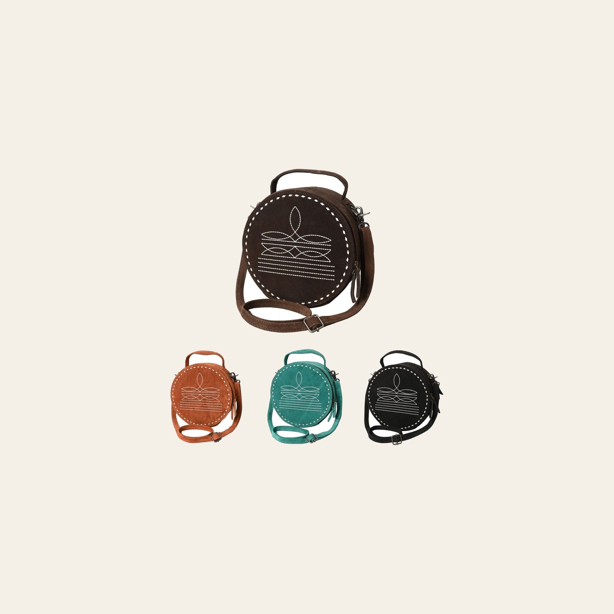 American Darling Canteen Genuine Suede Leather