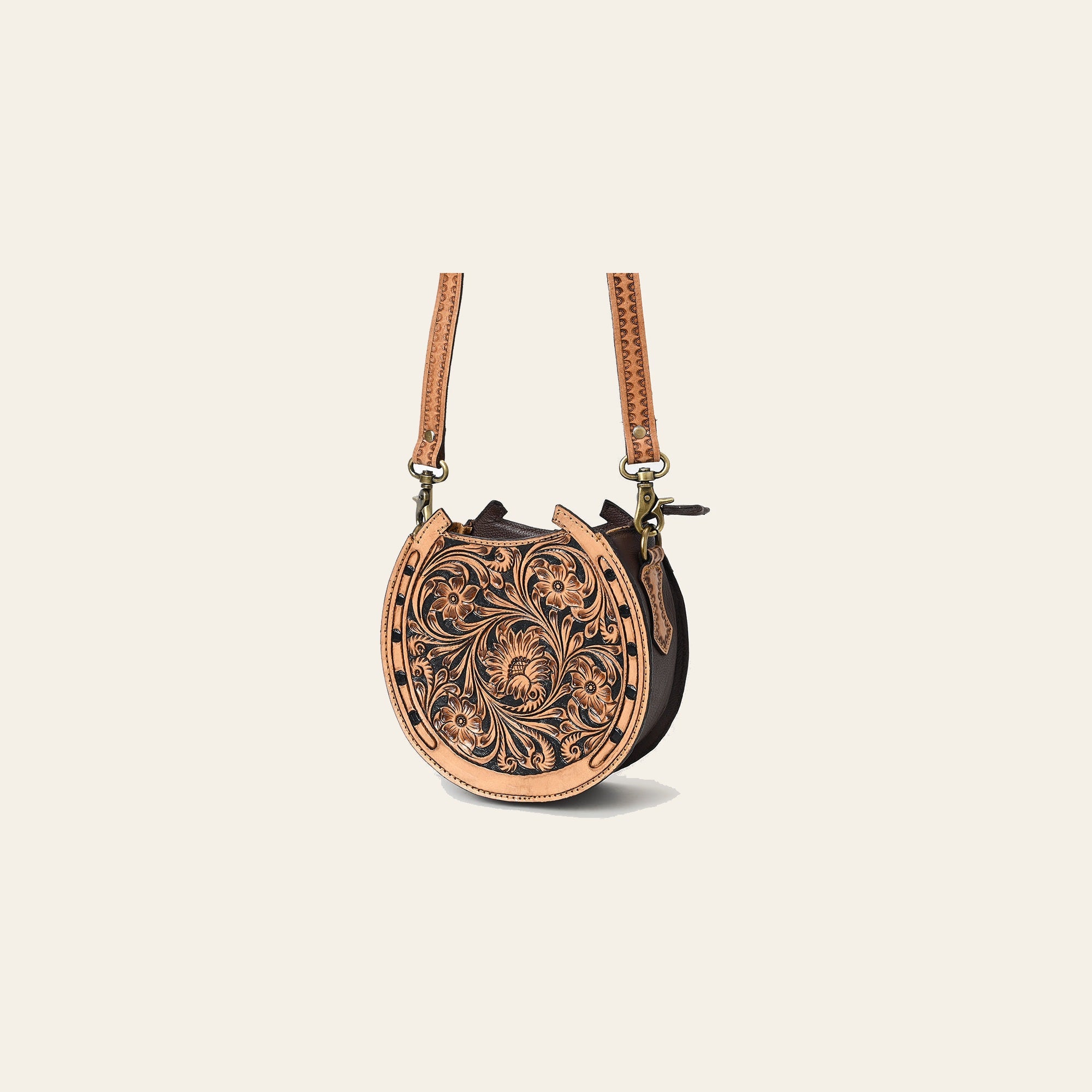American Darling Canteen Hand Tooled Genuine Leather