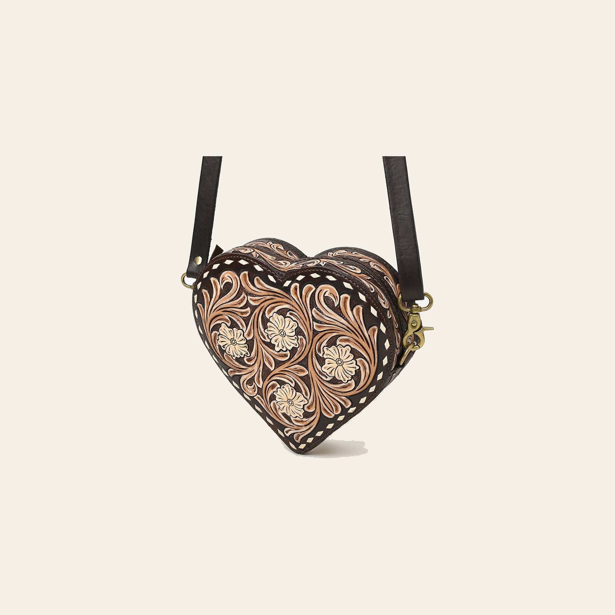 American Darling Canteen Hand Tooled Genuine Leather Women Bag Western Canteen Handbag Purse |