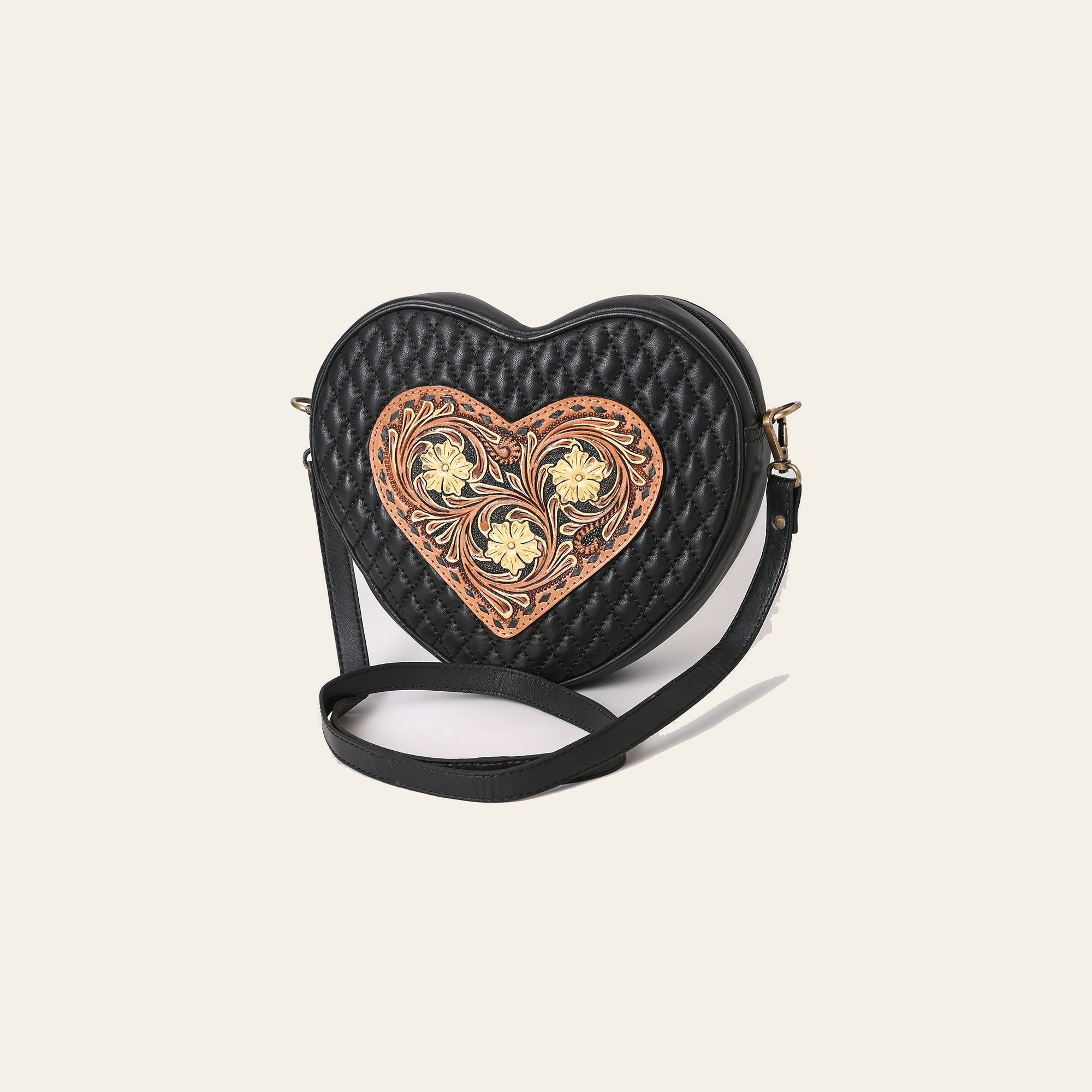 American Darling Canteen Hand Tooled Genuine Leather