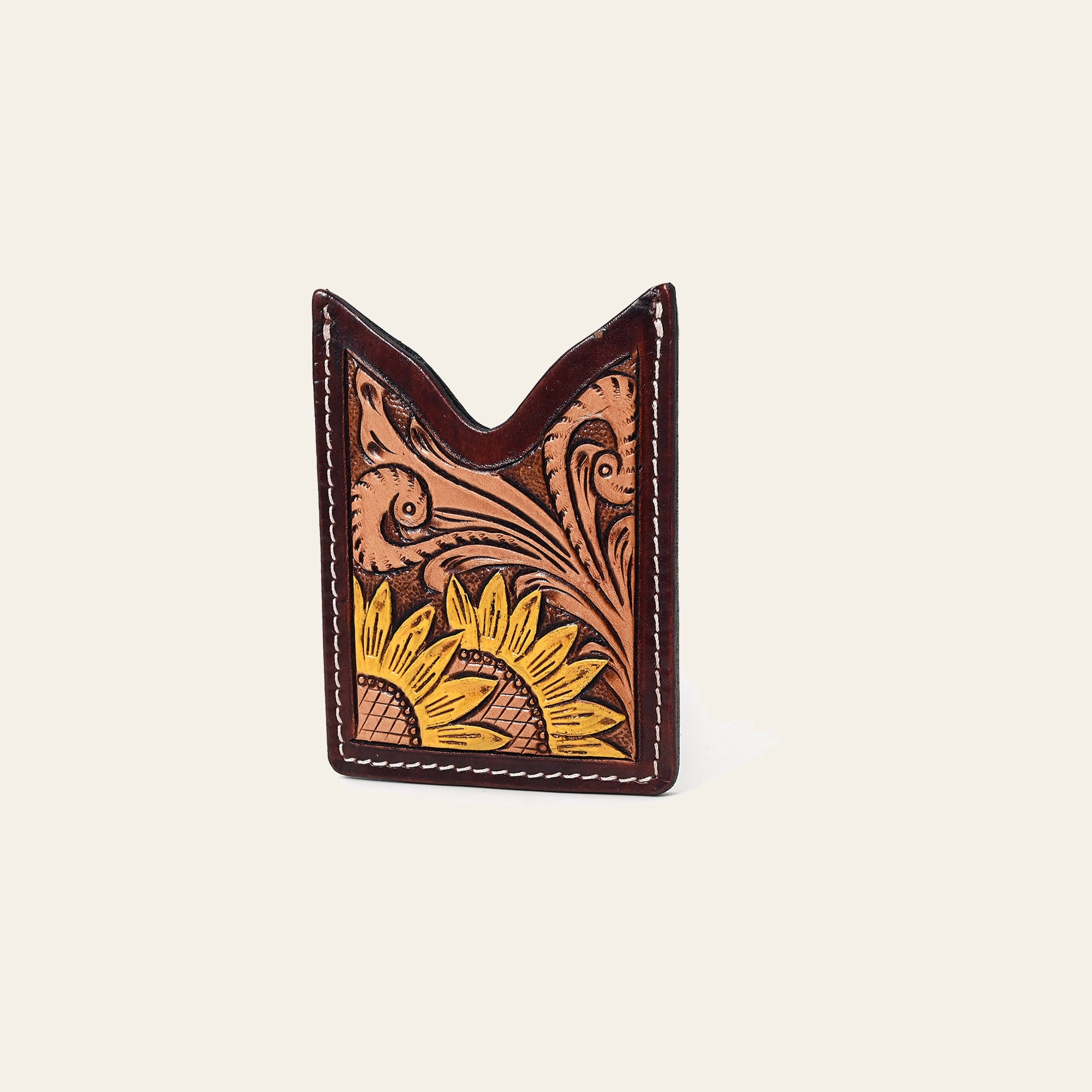 American Darling Card-Holder Hand Tooled Genuine Leather