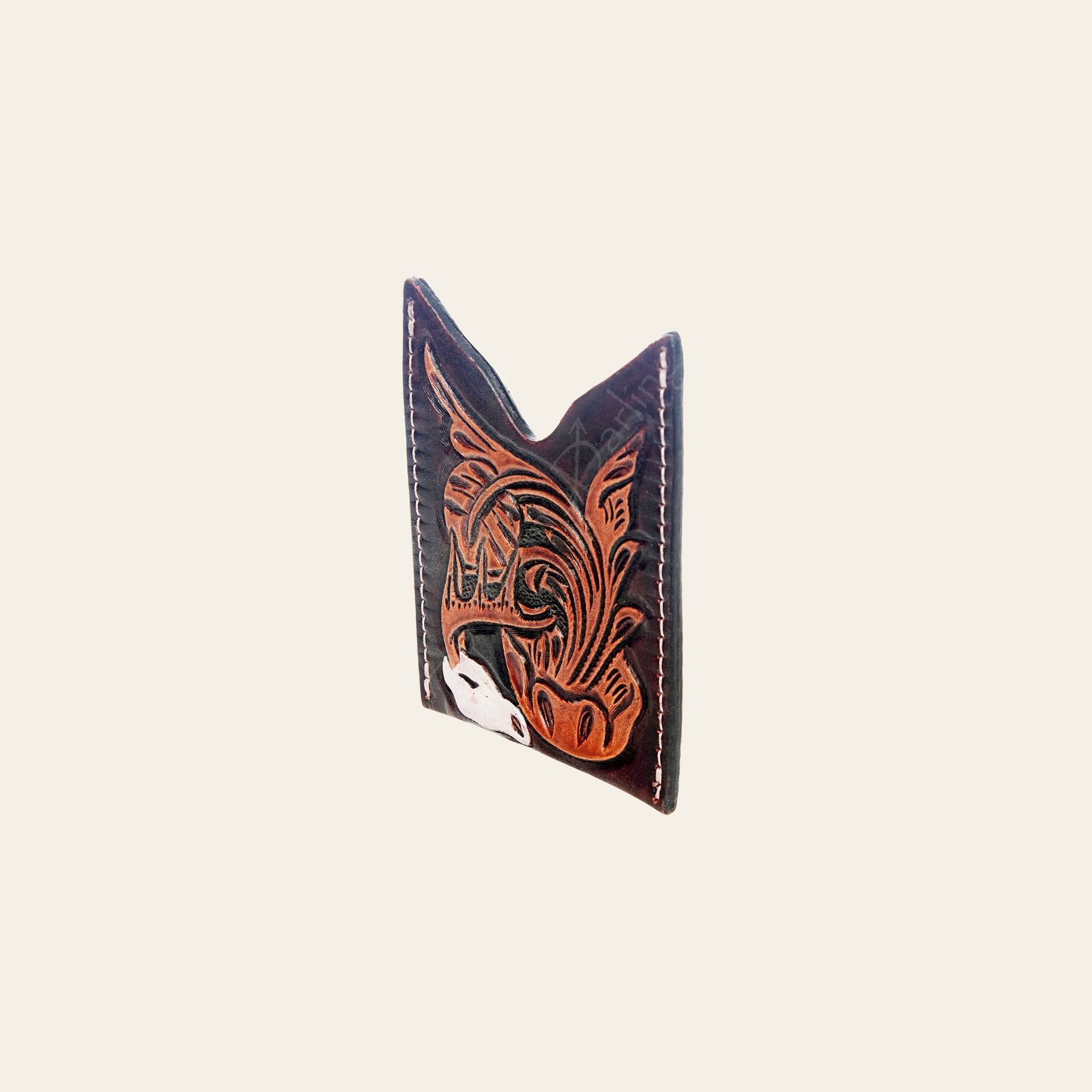 American Darling Card-Holder Hand Tooled Genuine Leather