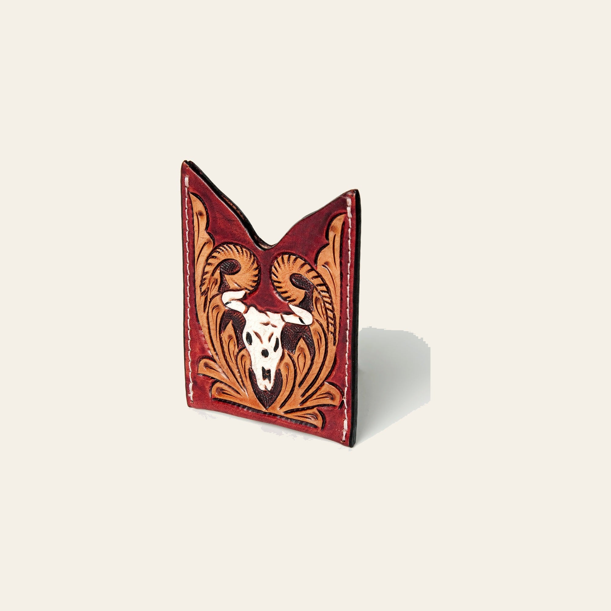American Darling Card-Holder Hand Tooled Genuine Leather