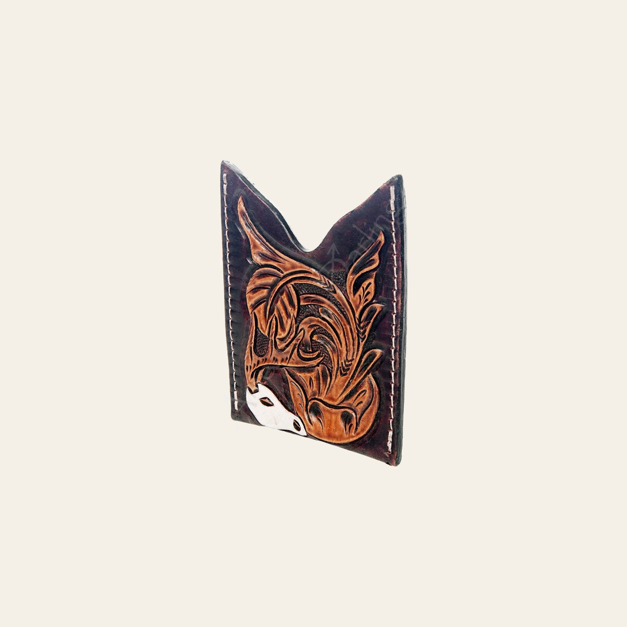 American Darling Card-Holder Hand Tooled Genuine Leather