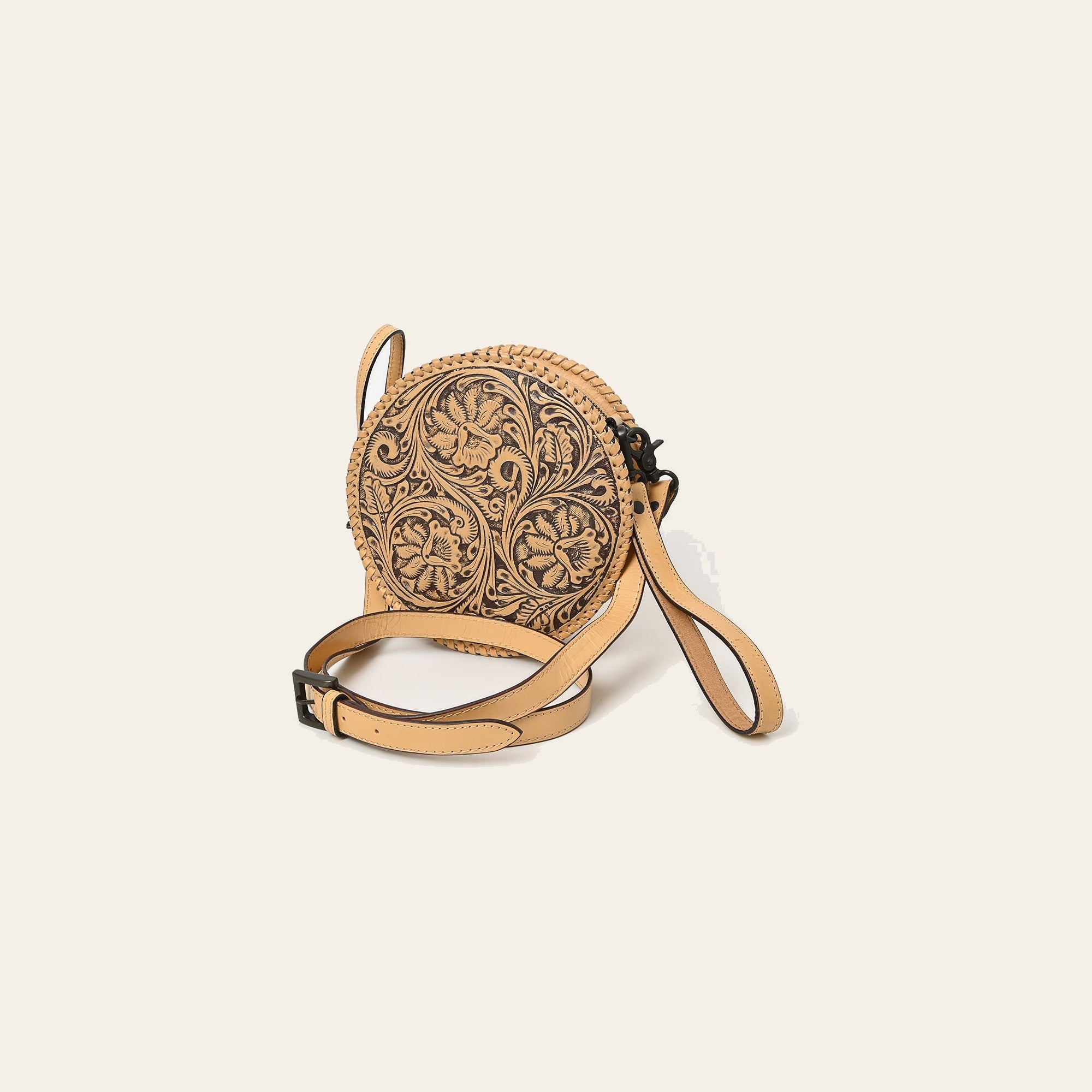 American Darling Clutch Beautifully Hand Tooled Genuine Leather