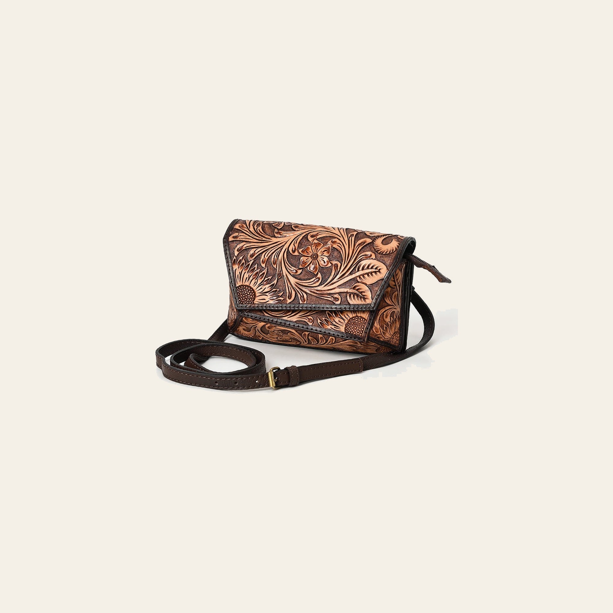 American Darling Clutch Hand Tooled Genuine Leather