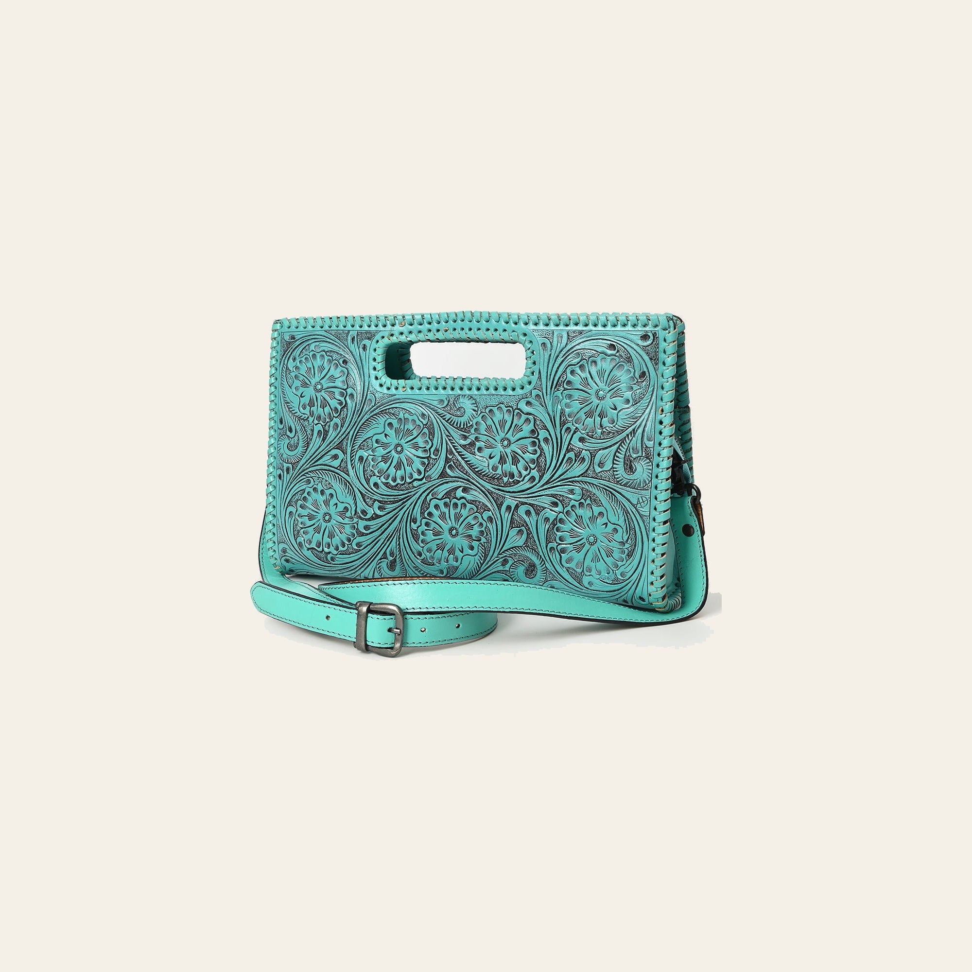 American Darling Clutch Hand Tooled Genuine Leather