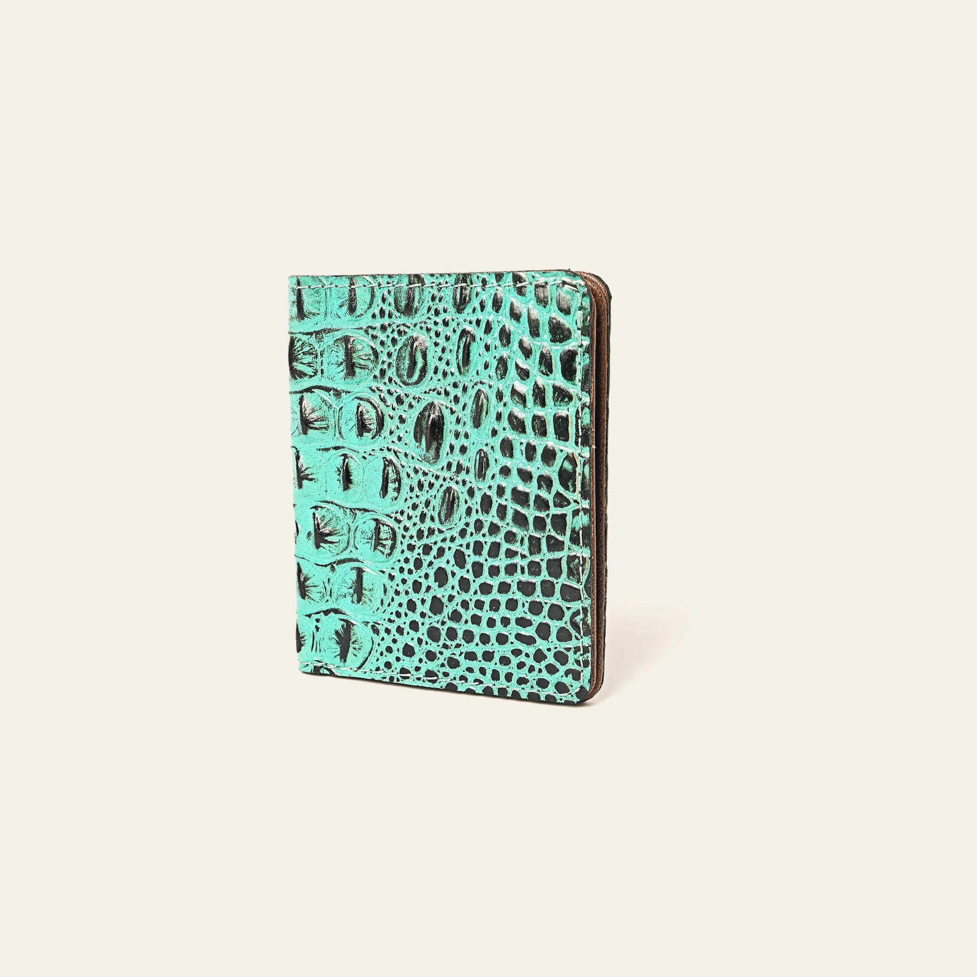 American Darling Crocodile-Embossed Leather Wallet