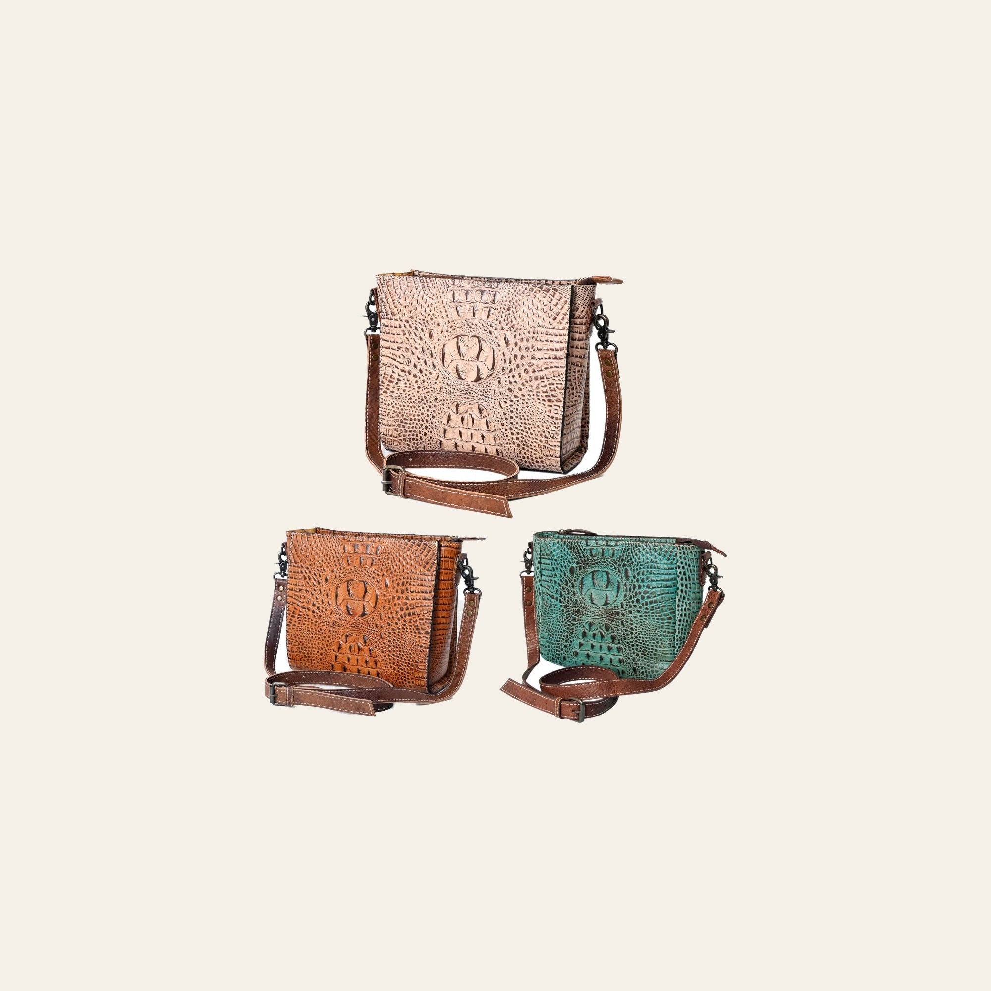 American Darling Crocodile Embossed Genuine Leather