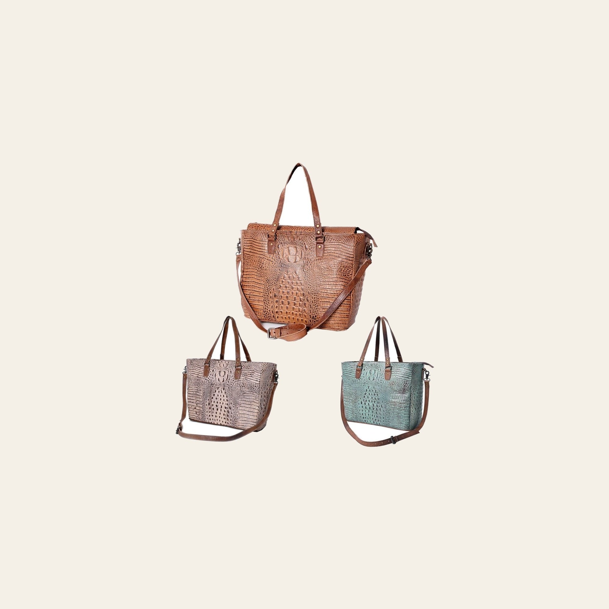 American Darling Crocodile Embossed Genuine Leather