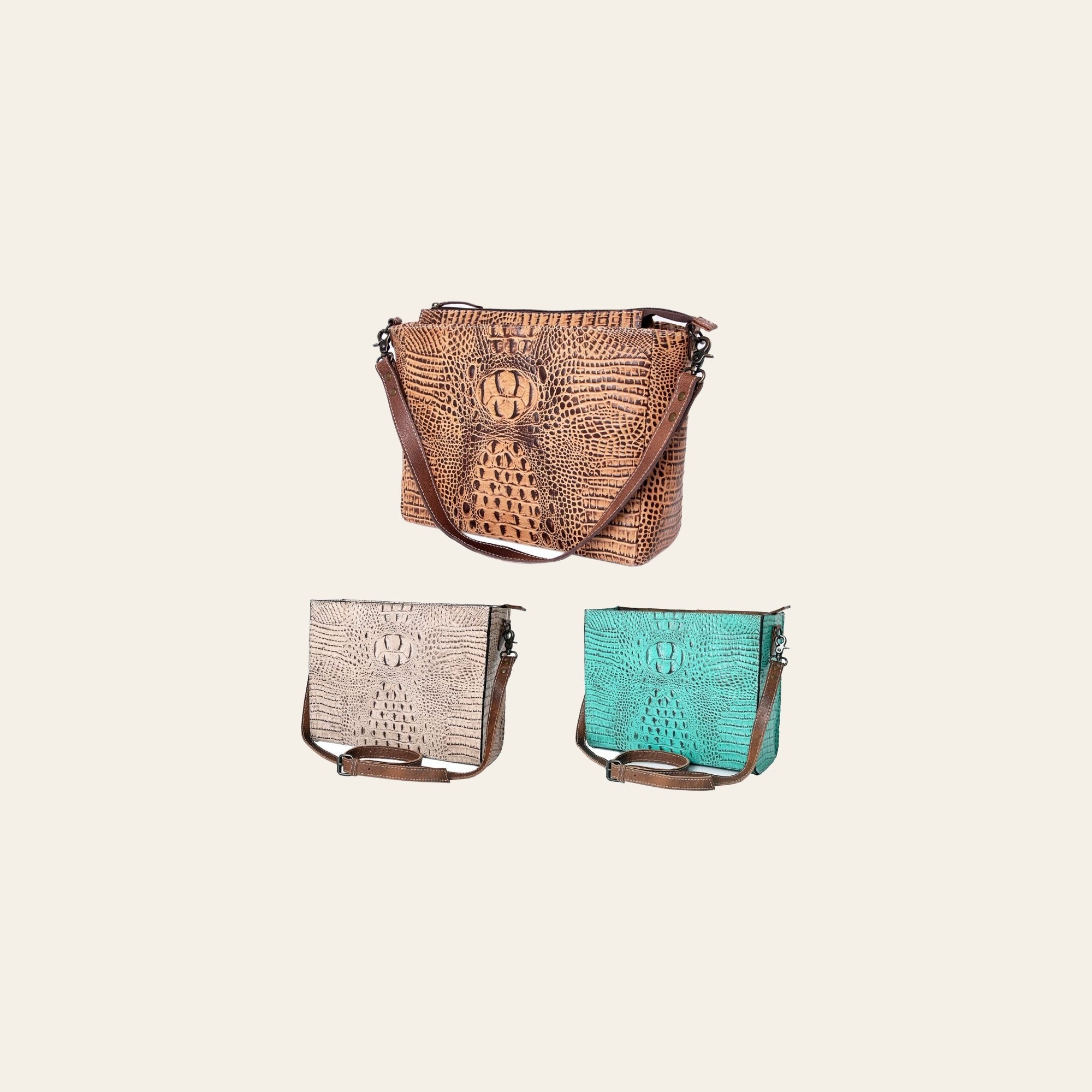 American Darling Crocodile Embossed Genuine Leather