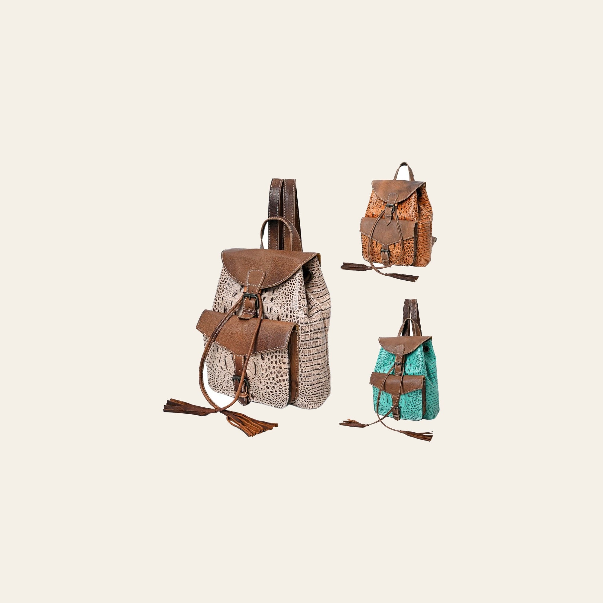 American Darling Crocodile Embossed Genuine Leather