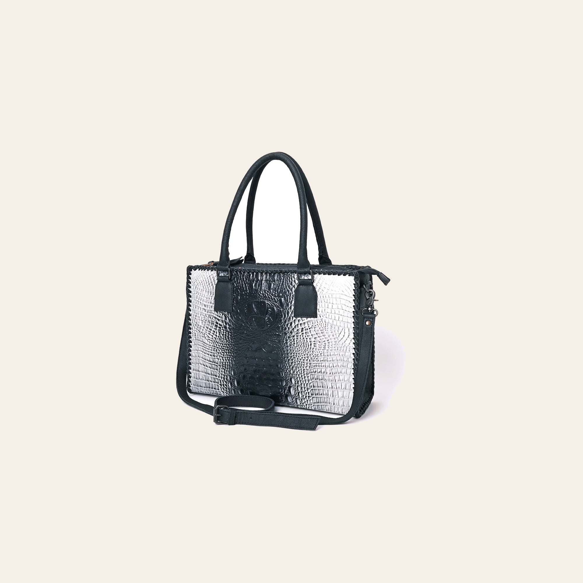 American Darling Crocodile Embossed Genuine Leather Bag