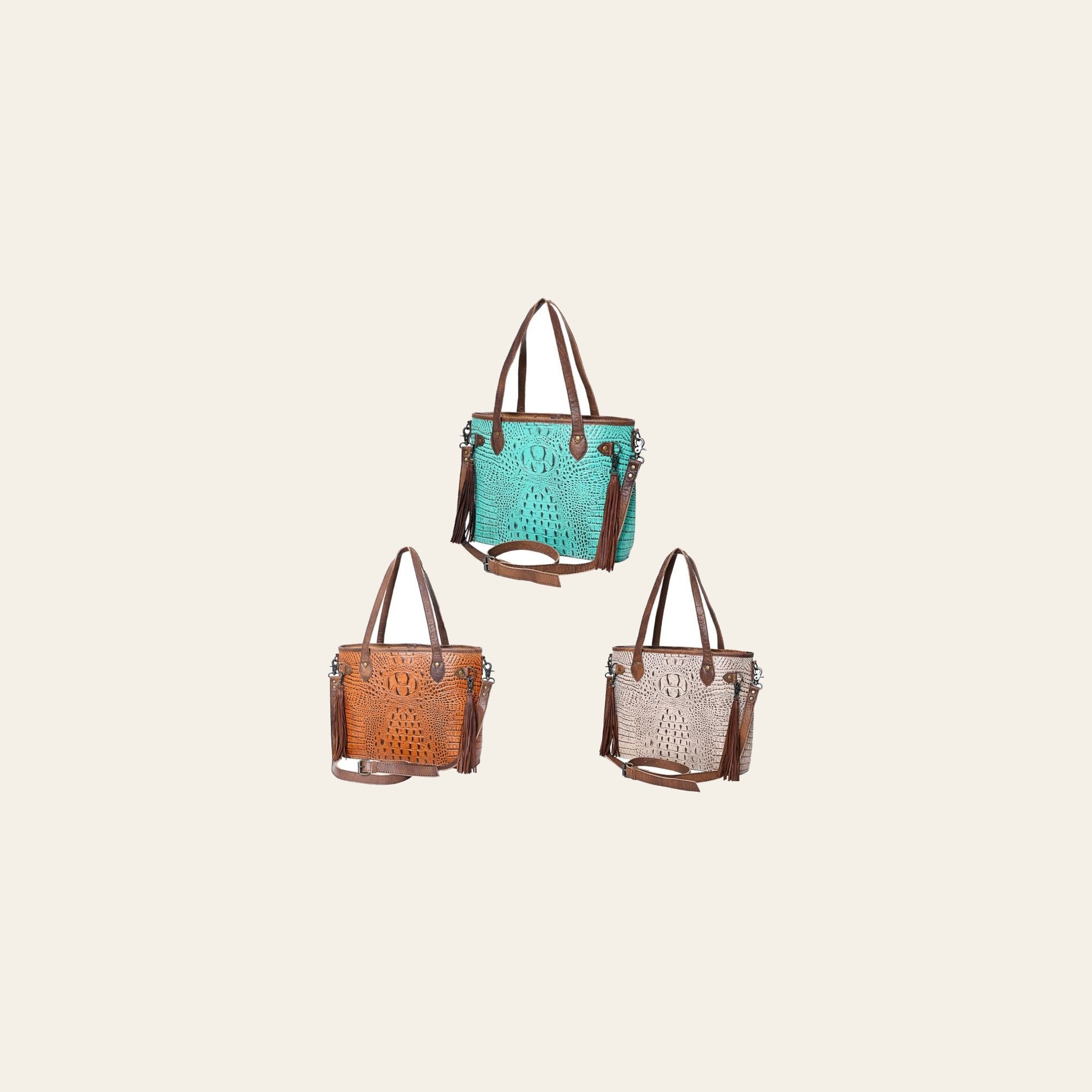 American Darling Crocodile Embossed Genuine Leather