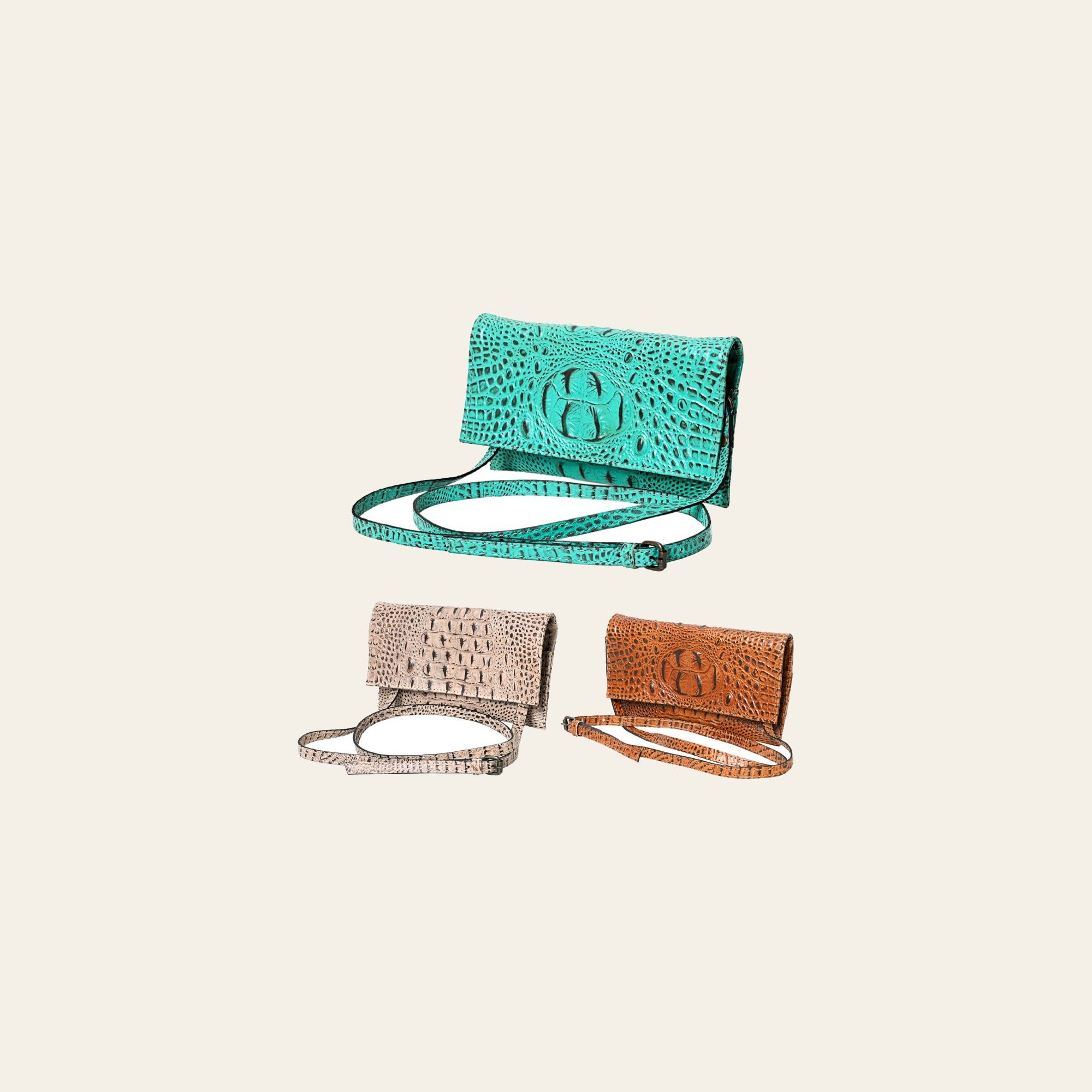 American Darling Crocodile Embossed Genuine Leather