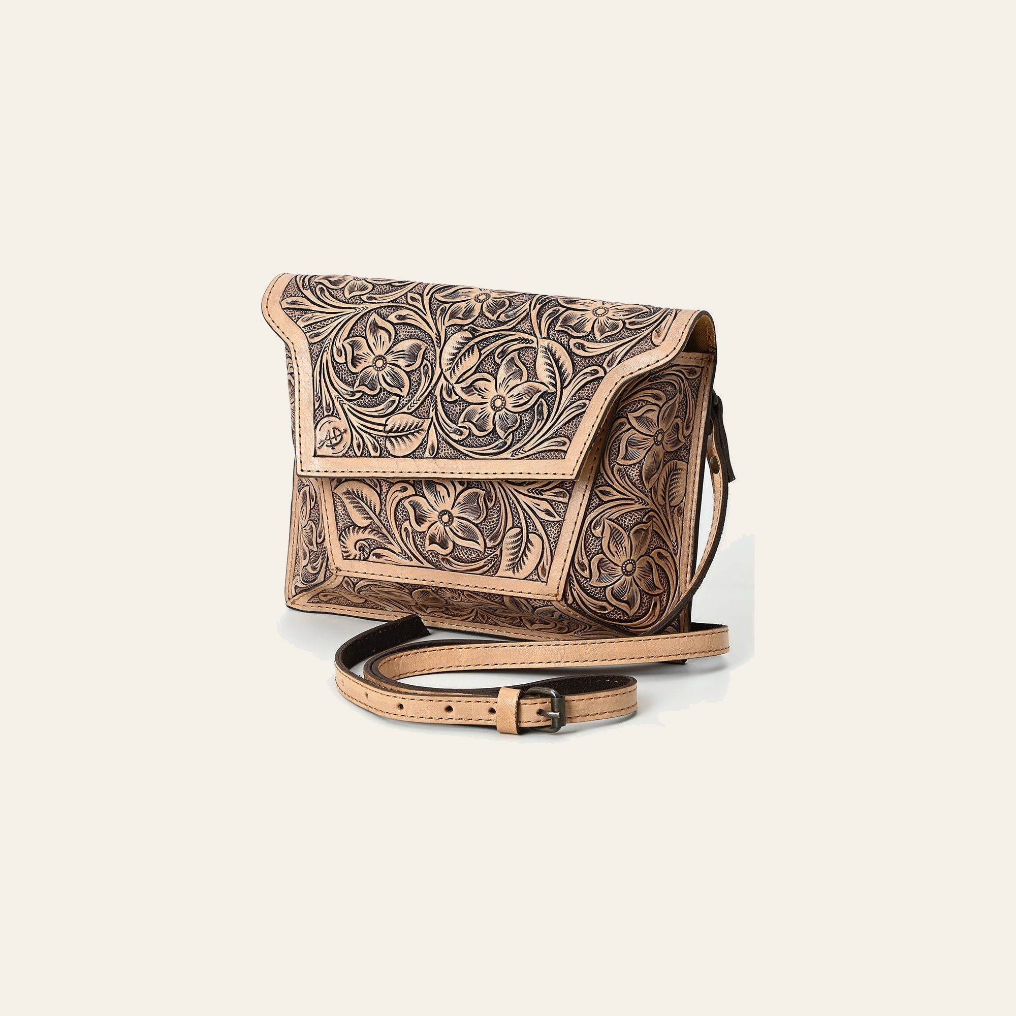 American Darling Crossbody Beautifully Hand Tooled Genuine Leather