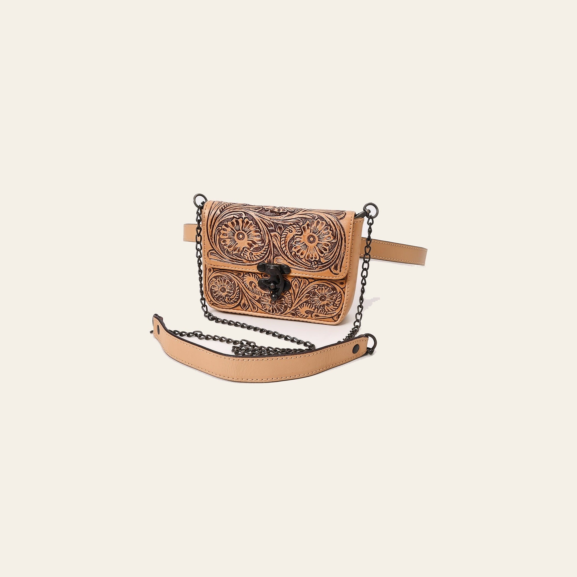 American Darling Crossbody Hand Tooled Genuine Leather