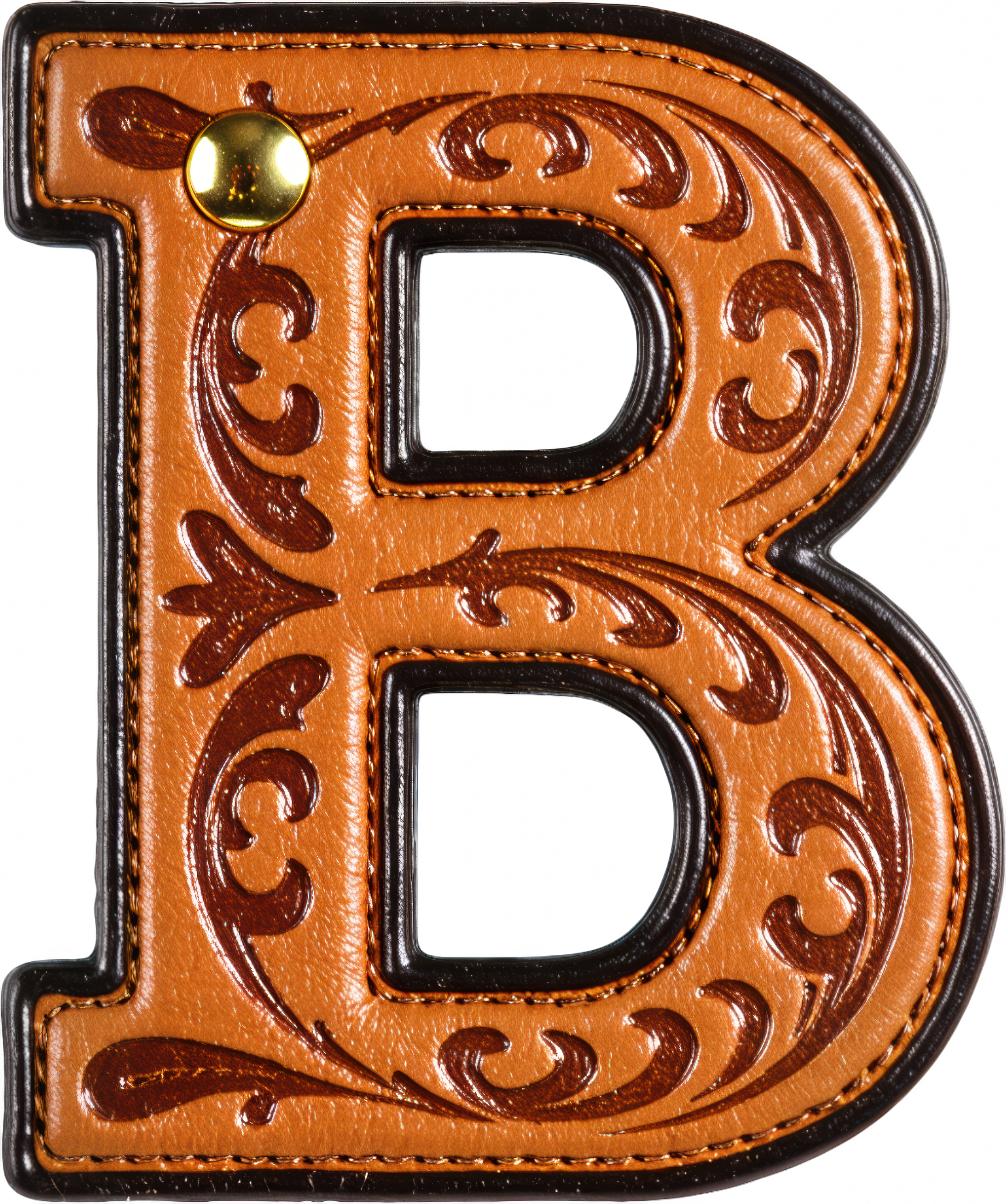 Baha Ranch Monogrammed Initial Western Leather Look Saddle Longhorn Cowboy Cowgirl Kitchen Dish Towels Made in America by...
