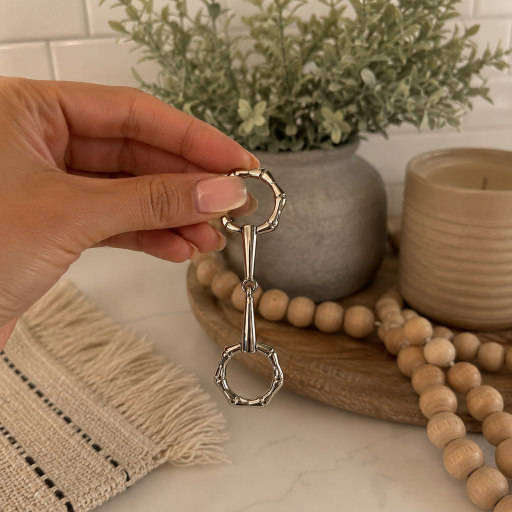 Skinny Mini Silver Hexagon Snaffle Bit Adapter #TWSN103