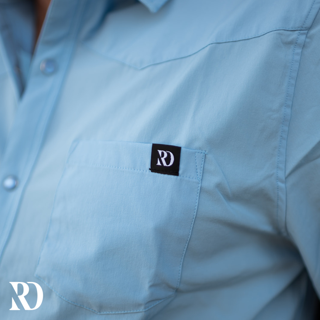 Baby Blue Men's Breeze Performance Shirt — view 3
