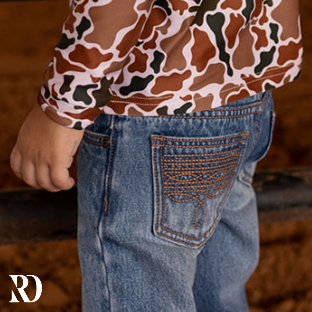 Bam Bootcut - Medium Wash Toddler Boy Denim — view 2