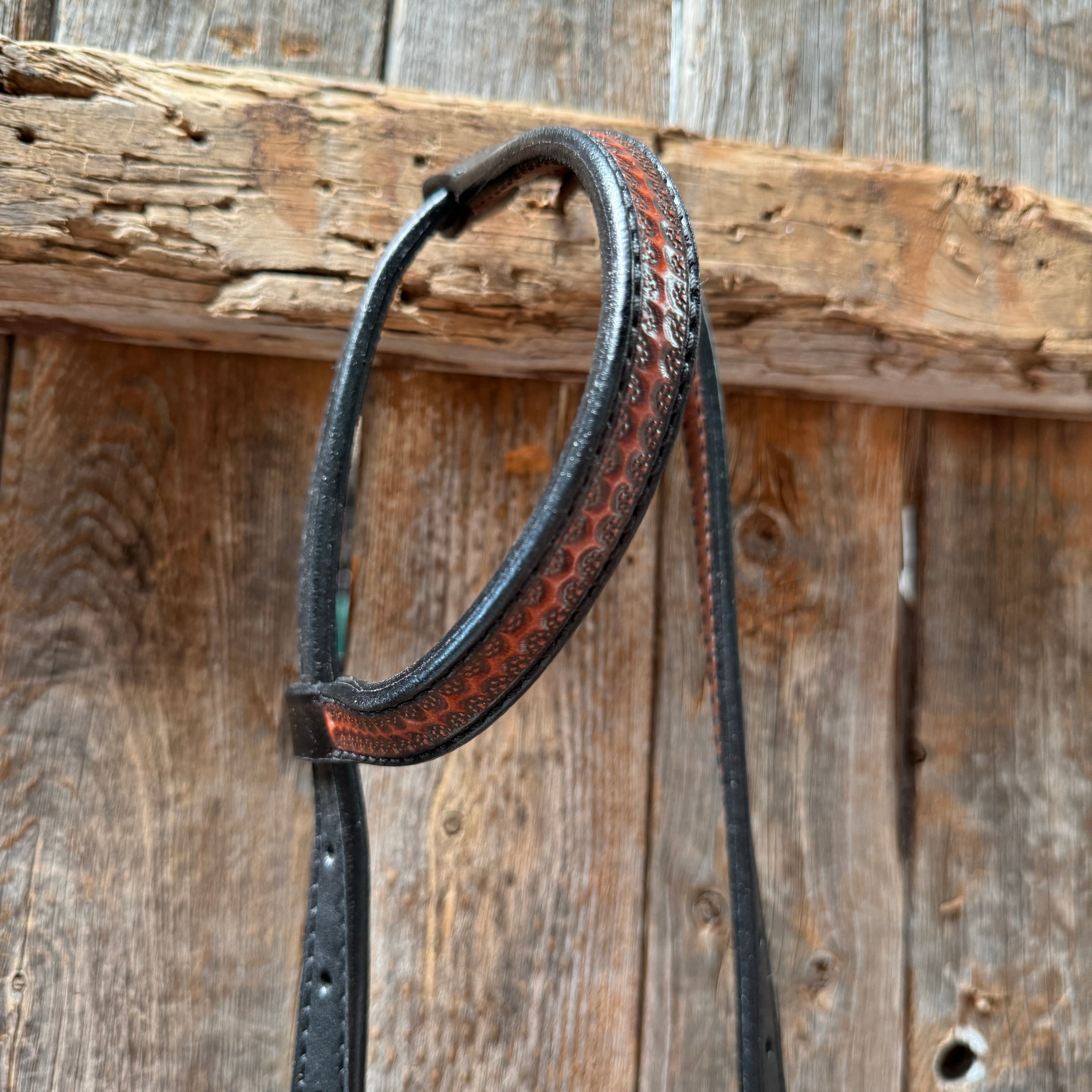Teal Diamond Turquoise and Clear Browband / One Ear - Breastcollar Tack Set #BBBC644 — view 8