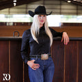 Black Satin Performance Rodeo Shirt