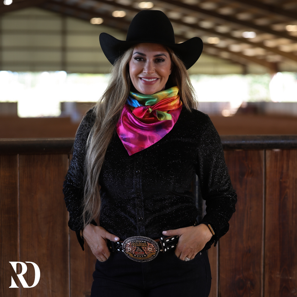 Black Velvet Sparkle Performance Rodeo Shirt