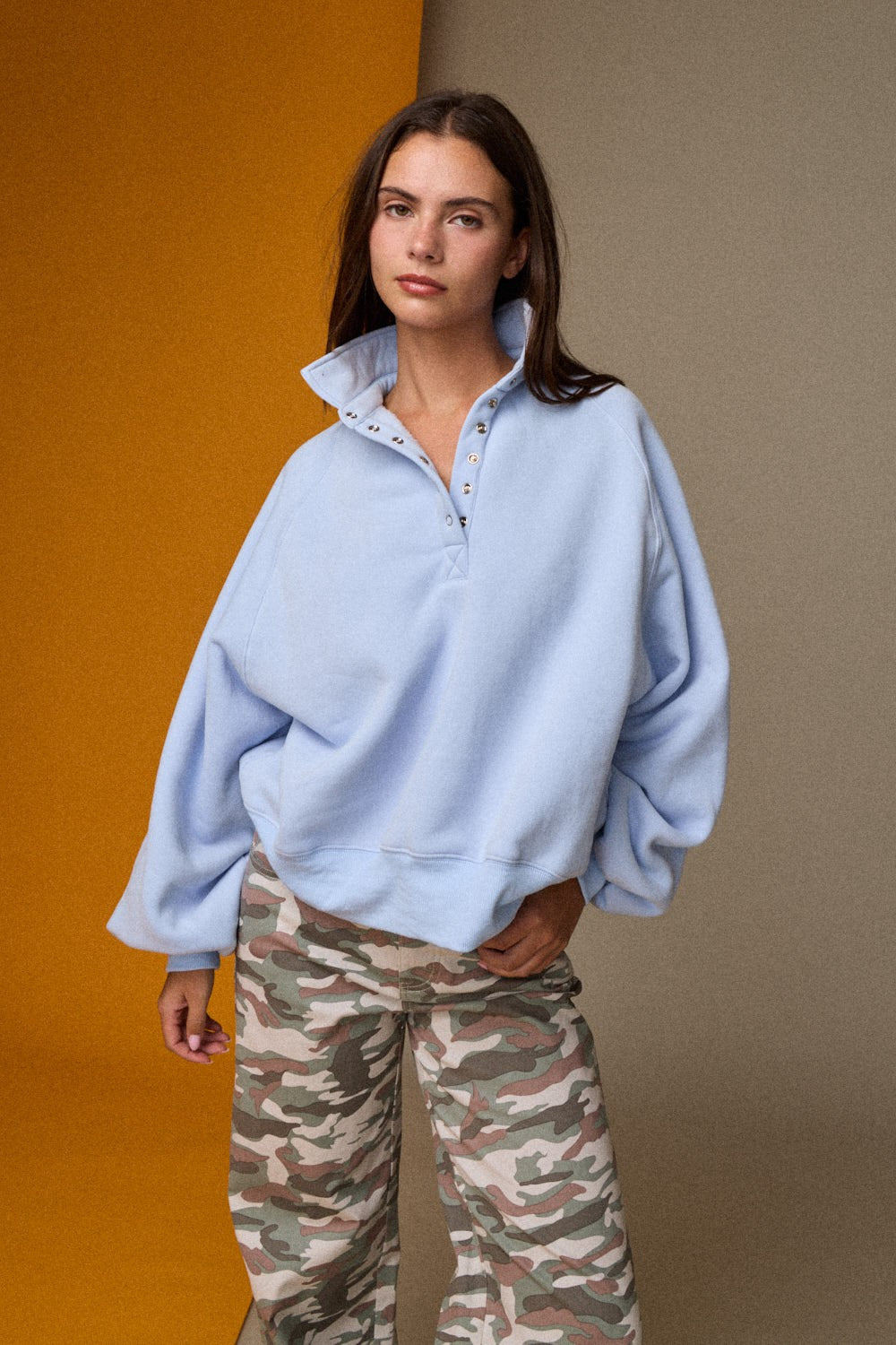 Brielle Snap Button Collared | Pullover