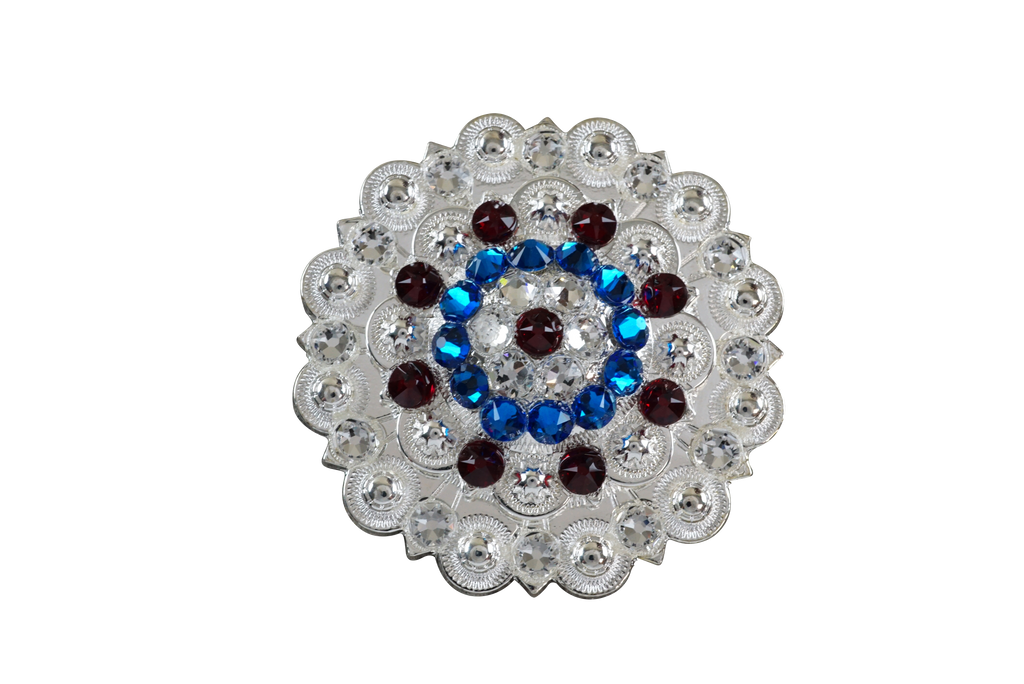 Red White & Blue Bright Silver Berry Jacket European Crystal